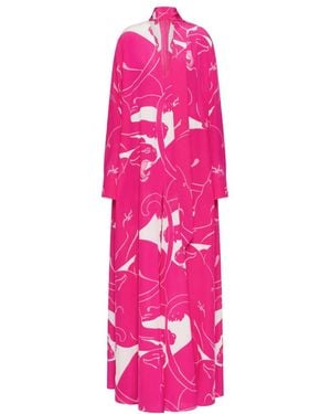 Valentino Long-Sleeved Jumpsuit - Pink