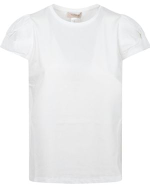 Twinset Puff-Sleeve T-Shirt - White