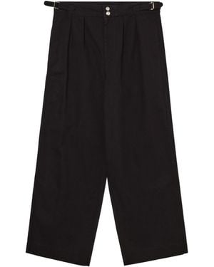 Bode Double-Pleated Casual Trousers - Black