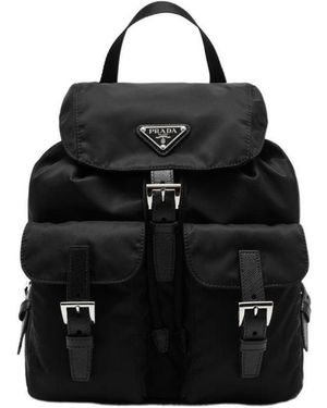 Prada Logo Backpack - Black
