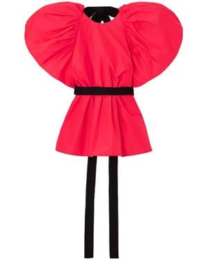 ROKSANDA Belted Taffeta Top - Red