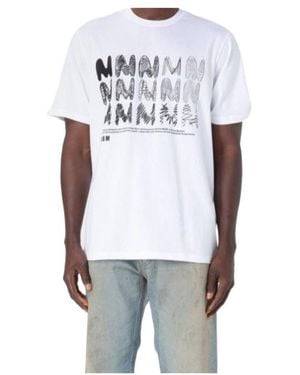 MSGM Logo Printed Crewneck T-Shirt - White