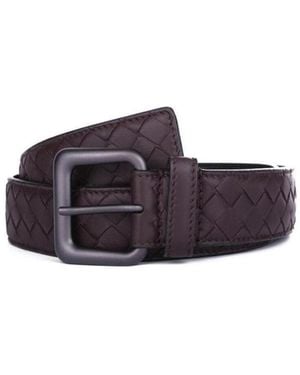 Bottega Veneta Knit Buckle Ring Hole Eye Belt - White