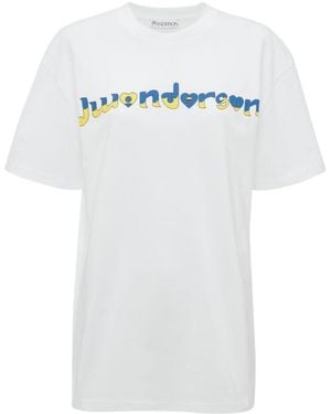 JW Anderson X Run Hany Logo-Print T-Shirt - White
