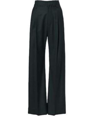 Victoria Beckham Ethel Virgin Wool Wide-Leg Trousers - Black