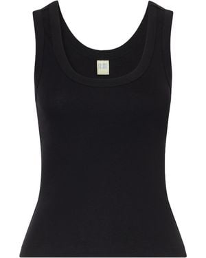 Flore Flore Organic Cotton-Jersey Tank Top - Black