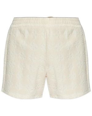 Tory Burch Terry Jacquard Logo Shorts - White