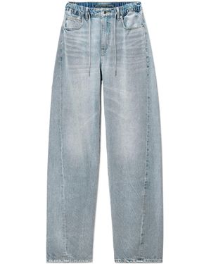 Alexander Wang Logo Patch Balloon Jeans - Blue