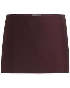 KHAITE Jett Fitted Mini Skirt - Purple