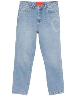 Vision Of Super Heart-Print Jeans - Blue