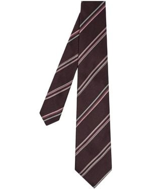 Paul Smith Striped Tie - Purple