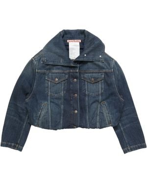 Acne Studios Cropped Denim Jacket - Blue