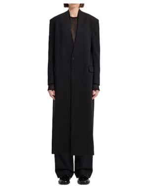 Ann Demeulemeester Single-Breasted Coat With Shawl Collar - Black