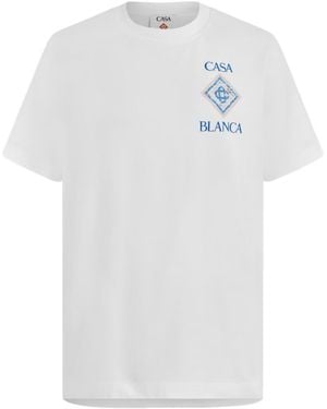 CASABLANCA Logo Crew Neck T-Shirt - White