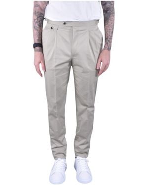 Pt Pantaloni Pt Torino Gent Adj Pleated Trousers - Grey