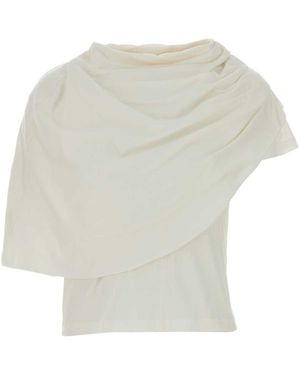 Magda Butrym Draped Asymmetric Top - White