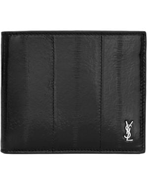 Saint Laurent Logo Wallet - Black