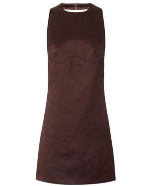 Elisabetta Franchi Necklace Mini Dress - Brown