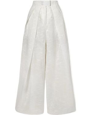 Maticevski Double-Pleat Wide-Leg Trousers - White