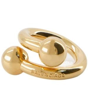 Balenciaga Logo Ring - Metallic