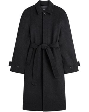 Phoebe Philo Rounded-Shoulder Coat - Black