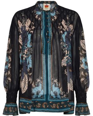 FARM Rio Floral Printed Shirt - Black