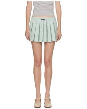 Marissa Chiara Logo Pleated Skirt - Blue