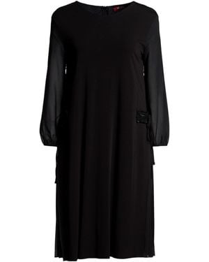 Max Mara Solid-Color Long-Sleeve Dress - Black