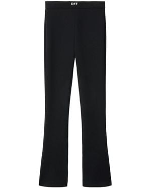 Off-White c/o Virgil Abloh Logo Printed Flared Leggings - Black