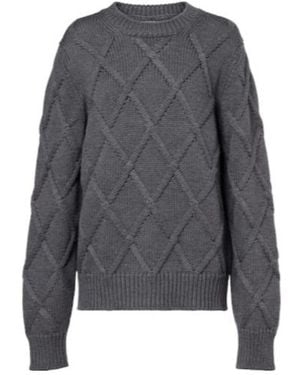 Jil Sander Cable-Knit Virgin Wool Jumper - Grey