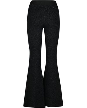 Palm Angels Logo Tape Flared Trousers - Black