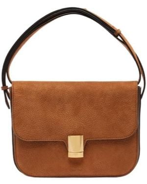 Calvin Klein Tilla Small Leather Shoulder Bag - Brown