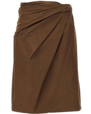 Bally Pleated Skirt - Brown