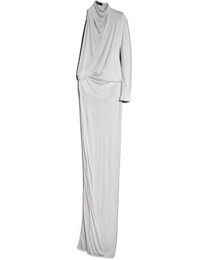 Gucci Viscose Jersey Draped Dress - White