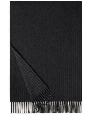 Loro Piana Pinstripe Scarf - Black