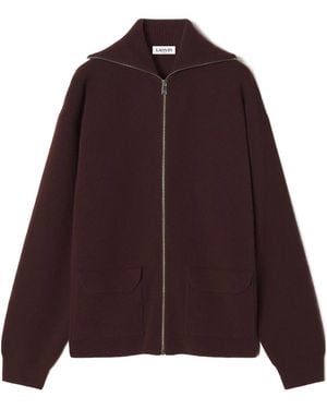 Lanvin Cashmere Zip Cardigan - Purple
