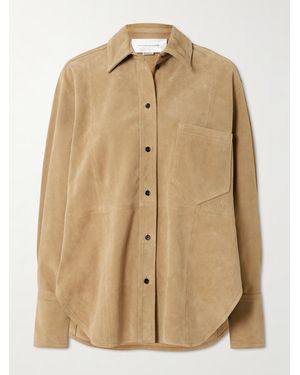 Victoria Beckham Suede Shirt - Natural