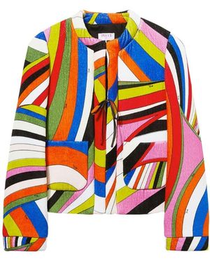 PUCCI Iride-Print Cotton Jacket - Multicolour