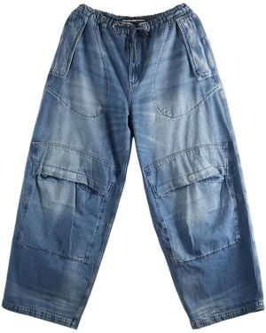 Alexander Wang Oversized Low-Rise Cargo Jeans - Blue