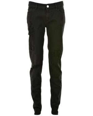 Just Cavalli Torn Denim Pants - Black