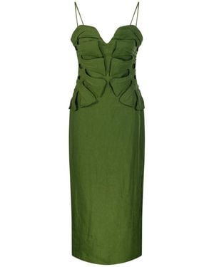 FARM Rio Monstera Leaf Maxi Dress - Green