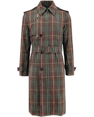 Burberry Signature Check Trench Coat - Grey
