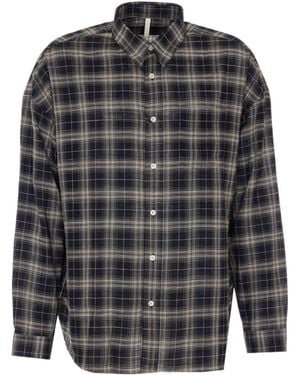 sunflower Checked Button-Up Shirt - Grey