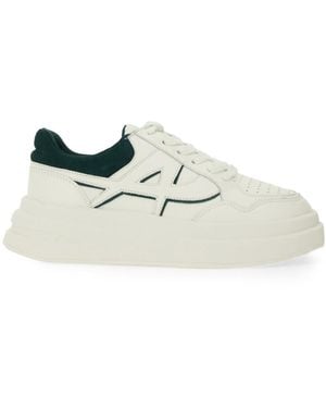 Ash Perforated Toebox Lace-Up Trainers - White