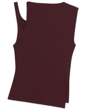 Courreges Courrges Oblique 90's Rib Top - Purple