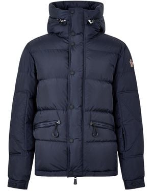 Moncler Hooded Quilted Down Jacket - Blue