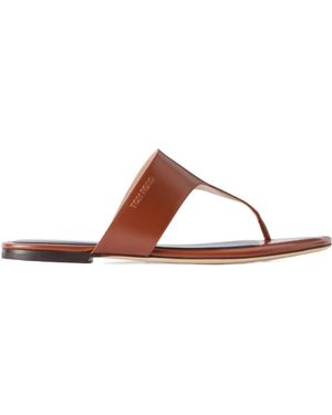 Tom Ford Thong Flat Slide Sandals - Brown