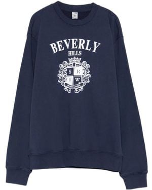 Sporty & Rich Graphic-Print Sweatshirt - Blue