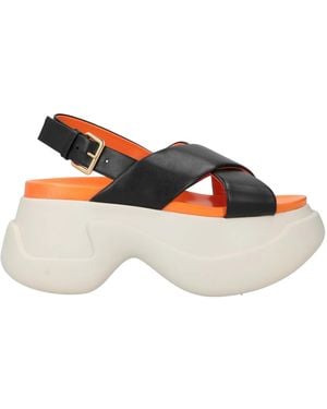 Marni Leather Block Heel Sandals - Black