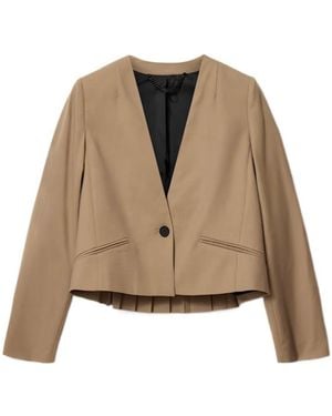 AllSaints Wool-Blend Poppy Blazer - Natural